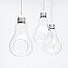Mkono 3 Pack Light Bulb Terrariums with Strings Hanging Glass Vase Indoor Air Plant Holder Home Decor for Airplants, Succulent, or Small Plants