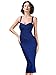 Alice & Elmer Women's Rayon Strap Celebrity Evening Party Bodycon Midi Knee Bandage Club Dress