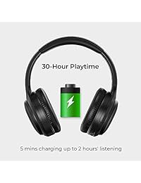 Active Noise Cancelling Headphones, Boltune Bluetooth 5.0 Over Ear Wireless Headphones with Mic Deep Bass, Comfortable Protein Earpads 30H Playtime for Travel Work TV PC Cellphone