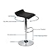 Set of 2 Barstool, Adjustable Swivel Bar Stools with PU Leather and Chrome Base, Gaslift Pub Counter Chairs, Black