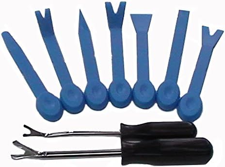 Panel Removal Tool - 9 pcs Premium Auto Trim Upholstery Removal Kit. Easiest to Use Fastener Remover for Door Trim Molding Dash Panel. The Last Pry Bar Scraper You Will Ever Buy. 100% Satisfaction Guaranteed.