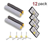 Keela Tangle-Free Debris Extractor Set & Side Brushes & Hepa Filters replacement Kit For iRobot Roomba 800 series 870 880 980