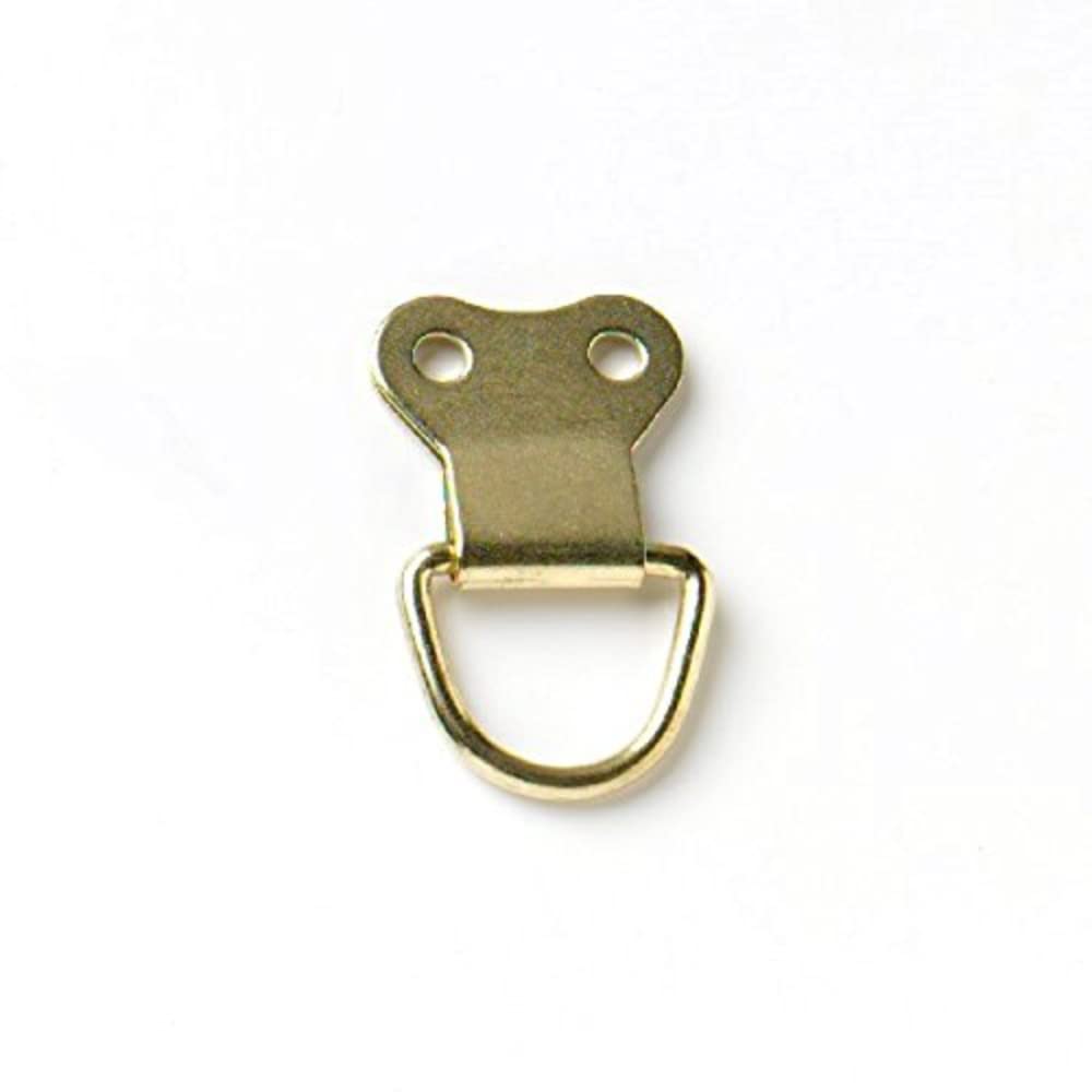 Merriway BH05744 (25 Pcs) EB Picture Mirror Frame Hanging D-Ring, Large Brass Plated - Pack of 25 Pieces