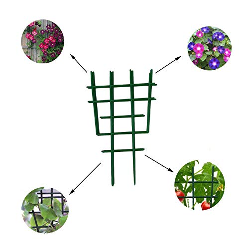 Kunststoff-Pflanzen-Spalier Stützrahmen Pflanzen Blumenstütze Topfpflanzen-Rankhilfe Rankgitter für Topfpflanzen für Kletterpflanzen Tomaten Gartenpflanzen Rankgitter PP-Pflanzenstielstütze 5 Stück – Bild 3