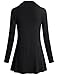 Miusey Tunics for Women, Long Sleeve Cowl Neck Shirt To Wear with Leggings Loose Fit Casual Flowy Top Comfy Oversized Loose Fit Top Workout Blouse Zulily Clothes Black X-Large