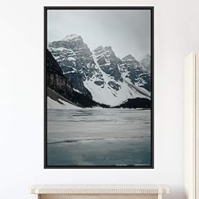 signwin Framed Canvas Wall Art Mountain Lake View...