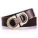 Royalours Mens Smooth Leather Belt 33mm Wide (31-33, Coffee Gold)