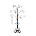 HOHIYA Ornament Tree Display Stand Rotating Holder Hanger 16.75 Inch Wire Hook Hanging Metal for Christmas Swarovski Crystal 2025 Glass Decorations Gift Taiwan Made Silver