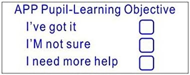 Teacher Assessment Stamp - Pupil Learning Objective -Self Ink Stamp - Cosco P30 Stamp