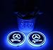2pcs LED Car Cup Holder Lights for Mercedes-Benz, 7 Colors Changing USB Charging Mat Luminescent Cup Pad, LED Interior Atmosphere Lamp