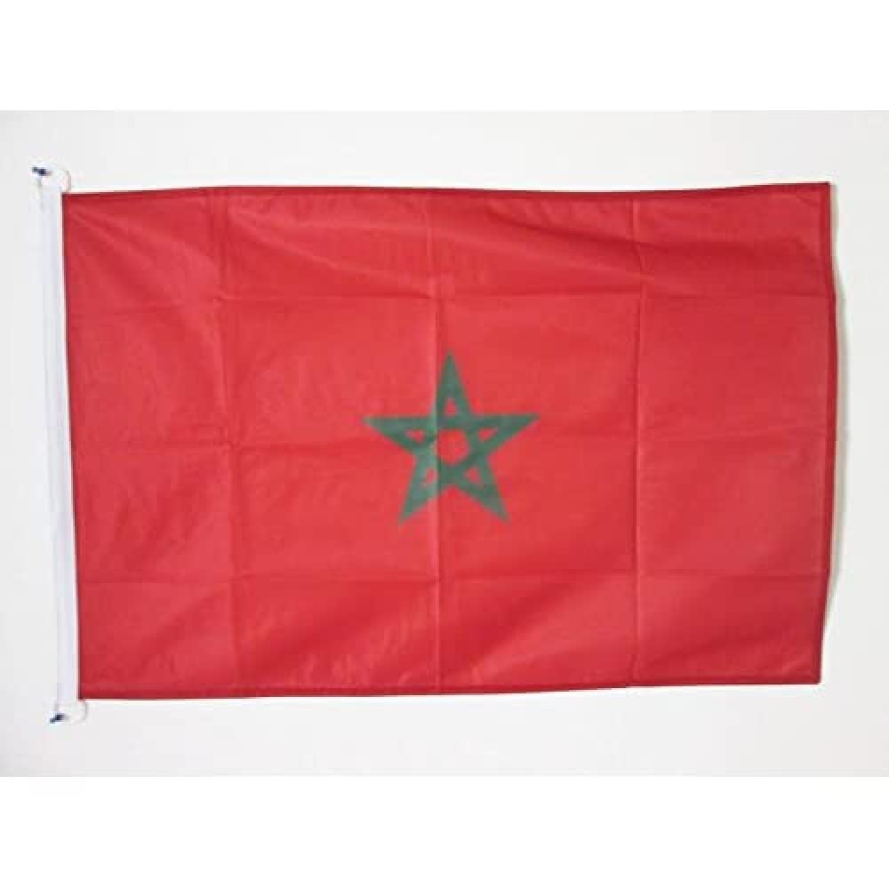 AZ FLAG Morocco Flag 2' x 3' for outdoor - Moroccan flags 90 x 60 cm - Banner 2x3 ft Knitted Polyester with rings