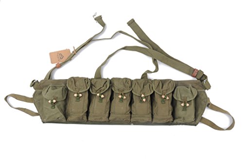 Chinese Military Surplus SKS Type 63 Chest Rig Bandolier Ammo Pouch 7.62x39 7 Pocket Chest Pouch Rig