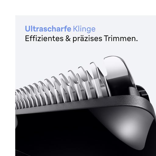 Braun Barttrimmer Series 3, Elektrischer Bartschneider Herren, 4 Zubehörteile, Ultrascharfe Klinge, 50 Min Akkulaufzeit, Kabelloser Bartrasierer, 40 Längen, BT3525, Grau 4