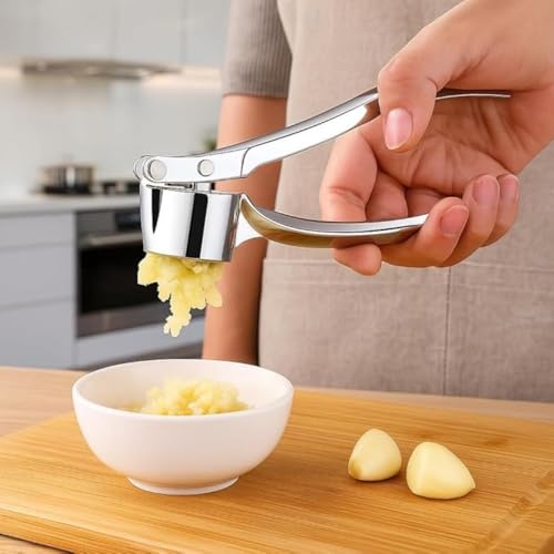 Amassador de Alho Profissional em Aço Inoxidável, Espremedor e Triturador Fácil de Usar, Durável