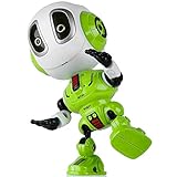 Sopu Talking Robot Toys Repeats Whatever You Say Kids Robot Toy Metal Mini Body Robot with Repeats Your Voice, Colorful Flashing Lights and Cool Sounds Robot Interactive Toy for Boys and Girls (Green)