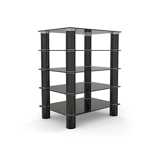 Ryan Rove Hamlin Glass Component Stand in Black - Thumbnail 2