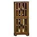 Coaster Home Furnishings - Coreosis - 4-Door Wood Corner Curio Cabinet with Clear Tempered Glass Window Panels, Adjustable Shelves and Two Storage Areas - Living Room - Golden Brown - 950185