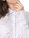 Allegra K Women's Long Sleeve White Office Shirt Button Down Work Ruched Front Tops White L (US 14)
