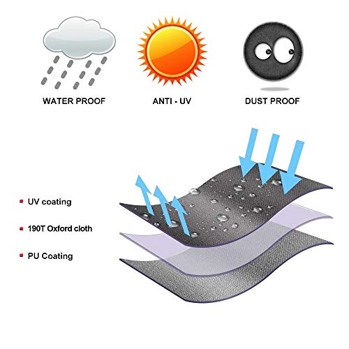 Windyus Patio Heater Cover Courtyard Fireplace Cover with Zipper Heavy Duty Waterproof UV Resistant Anti-dust Cover for Pyramid Torch Patio Heaters Protectors
