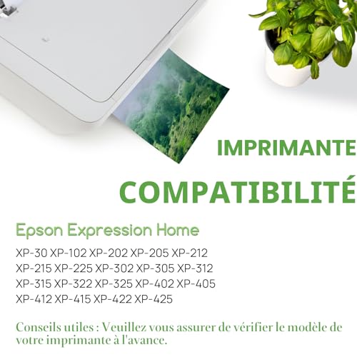 Veson 18XL Ink Cartridges Compatible with Epson XP 322 for XP-215 XP-205 XP-225 XP-305 XP-325 XP-422 XP-405 XP-415 XP-425 XP-315 XP-312 XP-412 XP-102 (Pack of 10)