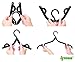 6 Pack of IPOW Black Plastic Foldable Travel Home Camping Mini Non-Slip Clothes Shirts Sweaters Dress Hanger Hook Drying Rack