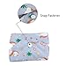 Teamoy 6Pcs 8 Inch Reusable Pads, Cloth Menstrual Pads Washable Period Pads with Charcoal Absorbency Layers, Fit for Light Flow (Cute Whale, Small)