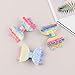 XIMA 12pcs Glitter Sparkly Bows Clips for Girls Hair Pin Rainbow Hair Bows for Hair Accessoires (12pcs-Glitter Rainbow bow clip)