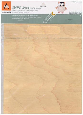 Arc Crafts Real Wood Paper Sheets (White Birch) - 8 1/2 In. x 11 In. (Adhesive Backing) 3 pcs sku# 1848648MA