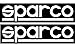 "Sparco" Racing Decal Sticker (New) White X 2