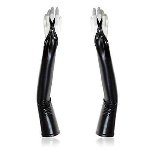 Fashion Rivet Gloves Sexy Fingerless SM Handcuffs Cosplay Party