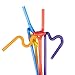 Juvale 200 Count Bendy Straws - Bulk Pack Party Straws, Flexible Extra Long Plastic Straws for Birthdays, Parties, Celebrations - 11 inches