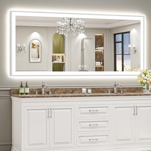 AWANDEE Brushed Nickel LED Bathroom Mirror Lights
