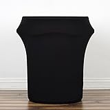 Efavormart New 41-50 Gallons Commercial Grade Black Stretch Spandex Round Waste Trash Bin Container Cover
