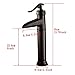 Senlesen Waterfall Spout Oil Rubbed Bronze Single Handle Bathroom Sink Vessel Faucet Basin Mixer Tap, ORB Lavatory Faucets Tall Body