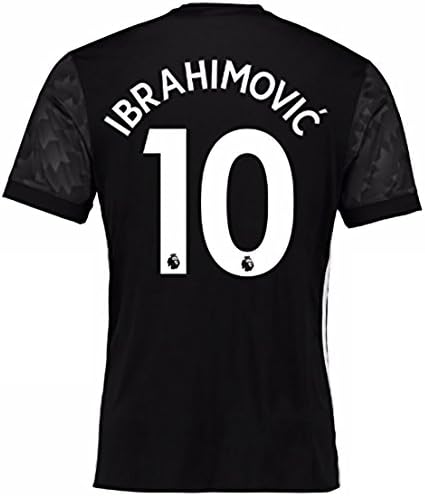 LogecM Manchester United Ibrahimovic 10 Away 17/18 Soccer Jersey Men's Color Black Size S