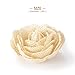 Junxia Natural Burlap Flowers Ivory Color for Wedding Party Decoration (6 cm)