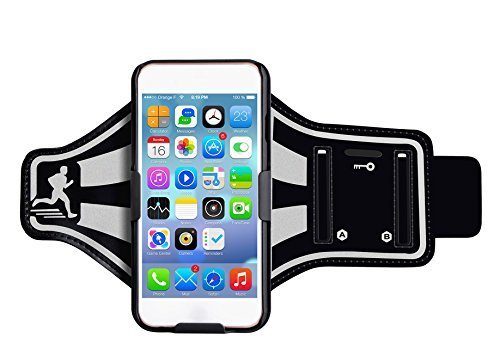 iPhone 6 Plus Armband, Egrace Waterproof iPhone 6S Plus Armband 5.5 inch Sports Exercise Armband with Key Slots and Headphone for iPhone 6 Plus/6S Plus