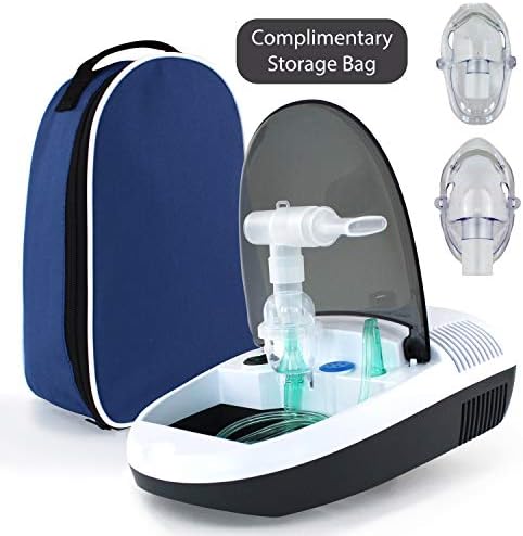Portable Compressor System by Diagnox | Personal Cool Mist Inhaler kit for Adults and Kids | Home & Office Use with Complete Accessories Set | Travel Bag Included