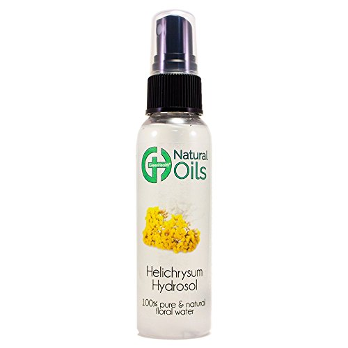 Helichrysum Hydrosol – 2 fl oz Plastic Bottle w/Black Spray Cap – 100% pure, distilled from essential oil