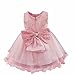 iEFiEL Baby Girls Lace Bowknot Flower Dress Wedding Pageant Baptism Christening Tutu Gown