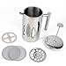 LOSCATO 34OZ Double Wall Stainless Steel French Press Coffee Maker (1L)