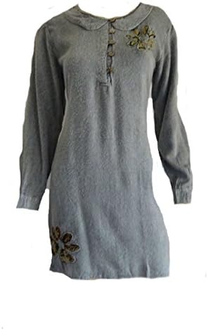 Sacred Threads Gray Brushed Rayon Short Dress/Top S/M