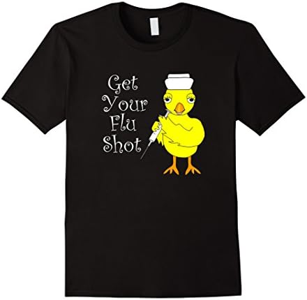 Mens Nurse Flu Shot Chick funny Healthcare T-Shirt 3XL Black