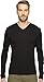 Calvin Klein Men's Long Sleeve Rib Knit T-Shirt, Dark Black, Large
