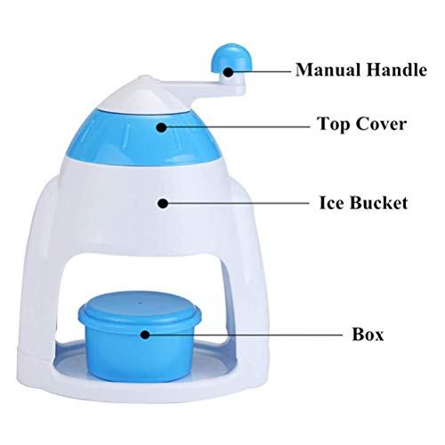 BSTEle Eiscrusher Maschine, Manuelle Ice Crusher Tragbarer Handkurbel-Eismühle mit 4 zerfesten Für Haus und Küche – Bild 5