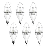 SHINE HAI 40W Equivalent Candelabra LED Light Bulbs, 5000K Daylight White B11 LED Light Bulbs, E12 Candelabra Base, UL-Listed, Pack of 6