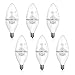 SHINE HAI 40W Equivalent Candelabra LED Light Bulbs, 5000K Daylight White B11 LED Light Bulbs, E12 Candelabra Base, Pack of 6