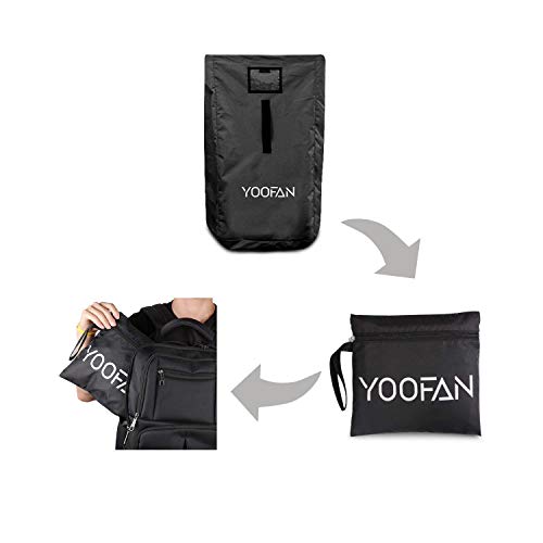 Car Seat Travel Bag, Gate Check Drawstring Backpack Bag with Shoulder Straps for Stroller,Car Seats,Boosters and Infant Carriers, Waterproof - Great for Airplane,Saving Money and Storage(Black)