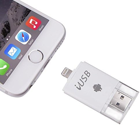 [ 32GB ] Micro USB &amp; Lightning 3-in-1 Memory Expand Adapter USB 3.0 External Storage for iPhone iPad MacBook Laptop Android and IOS devices