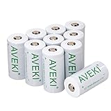 Rechargeable Cr123a Battery,AVEKI 650mah 3.7v Cr123a 16340 Li-ion Rechargeable Battery,Perfect Power For Flashlight, Photo Camera (10pack)